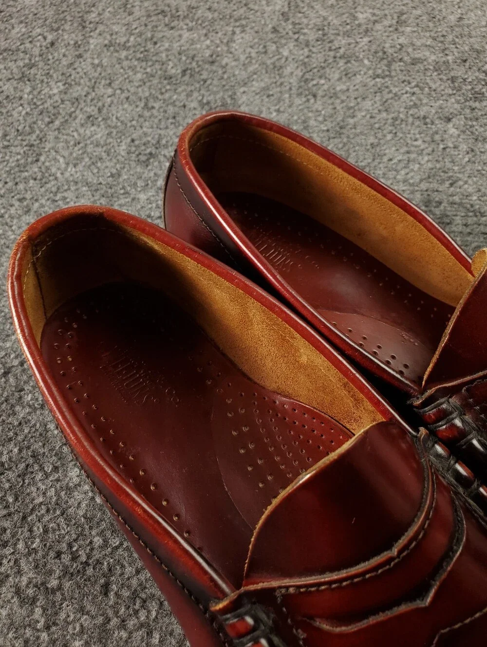 GH Bass Weejuns Penny Loafers Mens 11.5 Oxblood Burgundy Slip On Preppy Leather